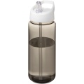 H2O Active® Octave Tritan™ 600 ml spout lid sport bottle, Charcoal / White