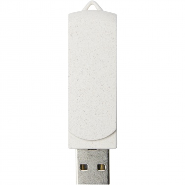 Logo trade promotional gift photo of: Rotate 4GB wheat straw USB flash drive