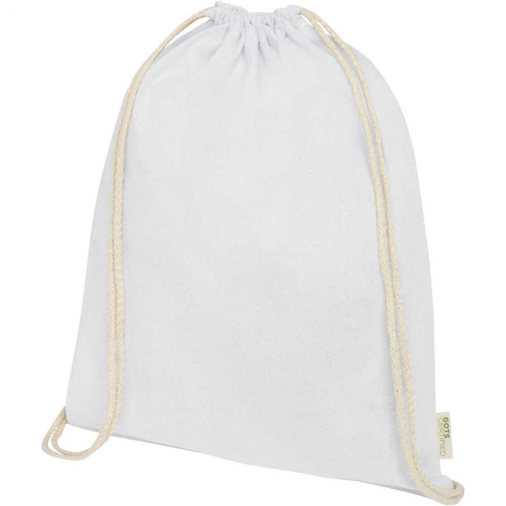 Logo trade promotional giveaways picture of: Orissa 140 g/m² organic cotton drawstring bag 5L