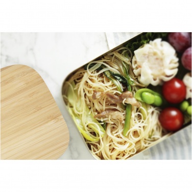 Logotrade promotional giveaway picture of: Tite stainless steel lunch box with bamboo lid