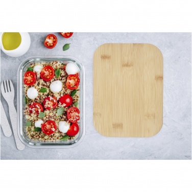 Logotrade promotional item image of: Roby glass lunch box with bamboo lid