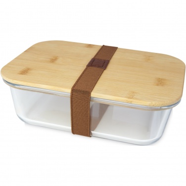 Logotrade promotional item picture of: Roby glass lunch box with bamboo lid