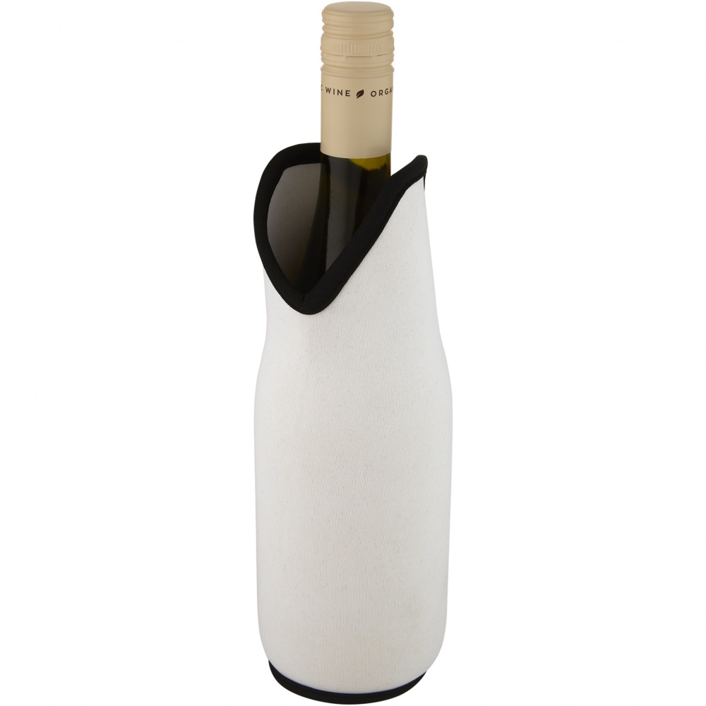 Logo trade corporate gift photo of: Noun recycled neoprene wine sleeve holder