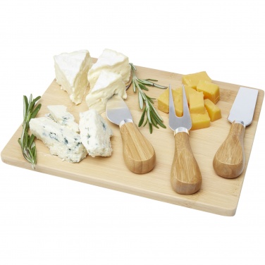 Logo trade corporate gift photo of: Ement bamboo cheese board and tools