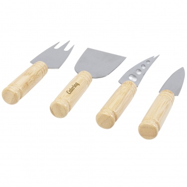 Logotrade promotional merchandise photo of: Cheds 4-piece bamboo cheese set