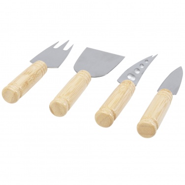 Logotrade corporate gift picture of: Cheds 4-piece bamboo cheese set