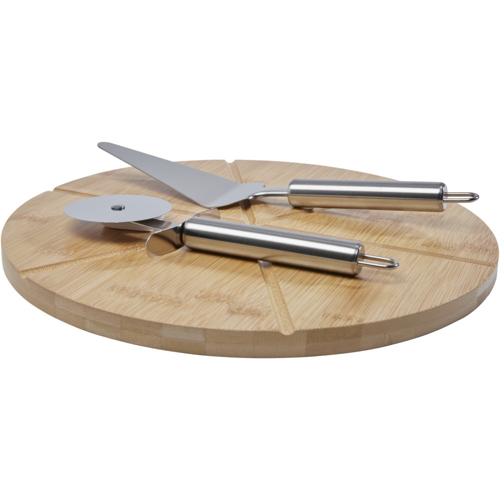 Logotrade promotional merchandise picture of: Mangiary bamboo pizza peel and tools