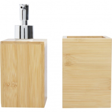 Logo trade promotional merchandise picture of: Hedon 3-piece bamboo bathroom set