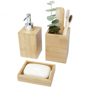 Logotrade promotional gift picture of: Hedon 3-piece bamboo bathroom set