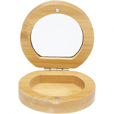 Logo trade promotional gifts picture of: Afrodit bamboo pocket mirror