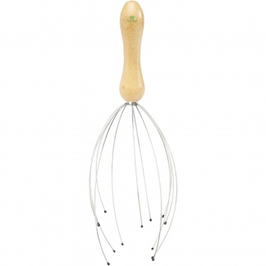 Logo trade corporate gifts image of: Hator bamboo head massager