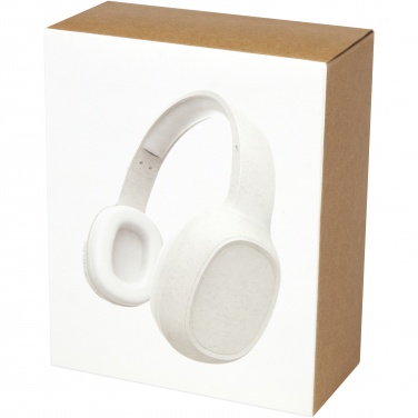 Logotrade promotional giveaway image of: Riff wheat straw Bluetooth® headphones with microphone