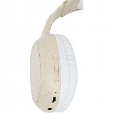 Logo trade advertising product photo of: Riff wheat straw Bluetooth® headphones with microphone