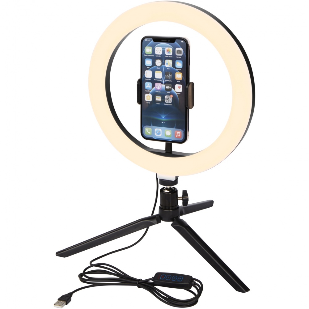 Logotrade promotional item picture of: Studio ring light for selfies and vlogging with phone holder and tripod