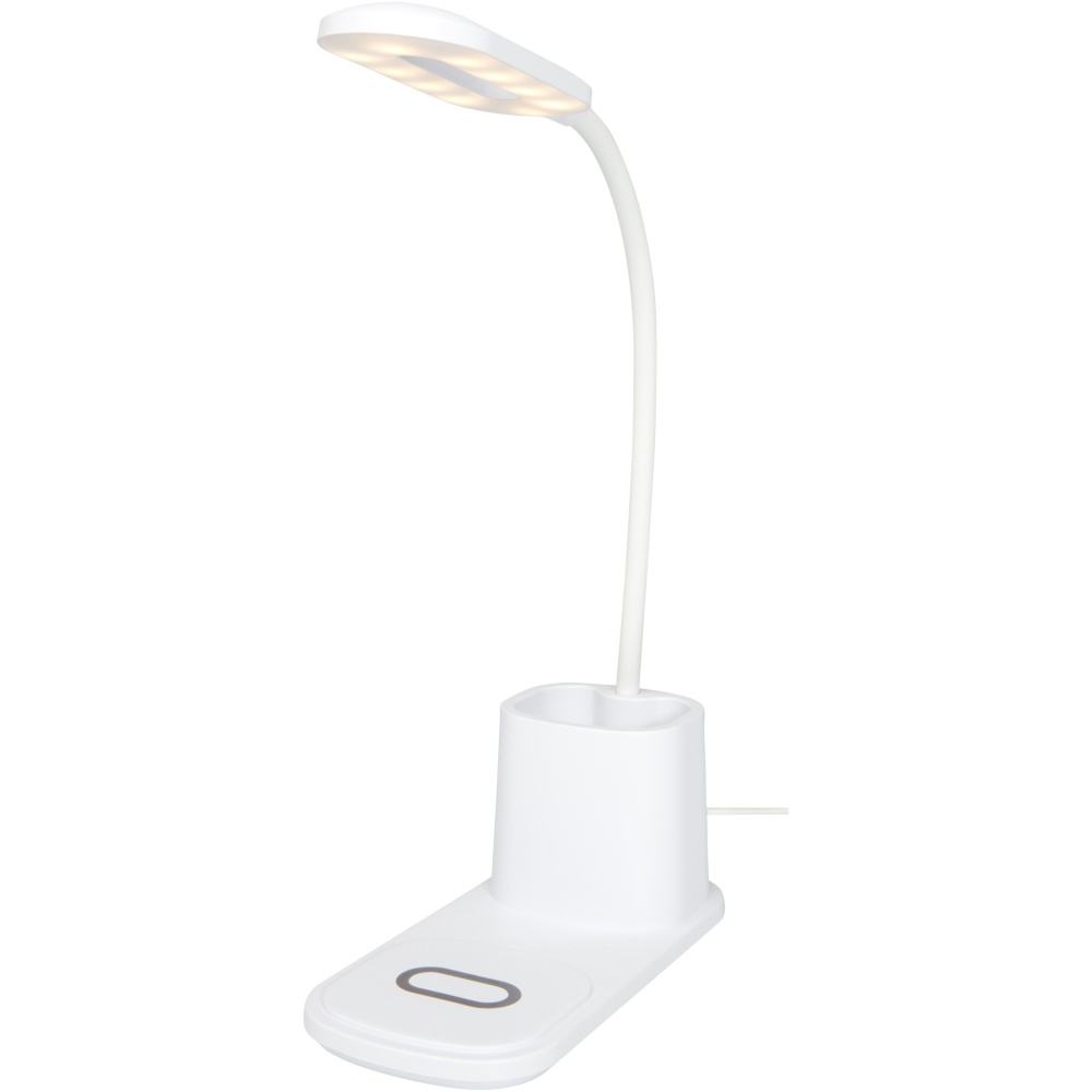 Logo trade promotional gifts image of: Bright desk lamp and organizer with wireless charger