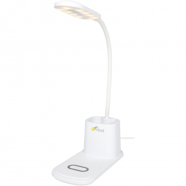 Logo trade promotional merchandise picture of: Bright desk lamp and organizer with wireless charger