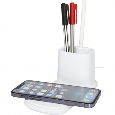 Logo trade promotional products image of: Bright desk lamp and organizer with wireless charger