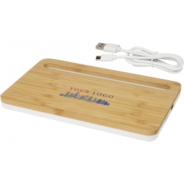 Logo trade promotional giveaways image of: Medake 10W bamboo wireless charger