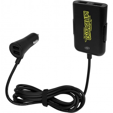 Logotrade corporate gift picture of: Pilot dual car charger with QC 3.0 dual back seat extended charger