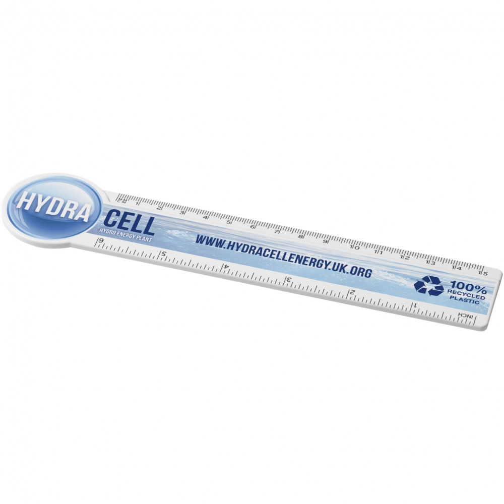 Logo trade promotional products picture of: Tait 15 cm circle-shaped recycled plastic ruler 