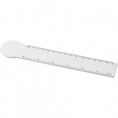 Logo trade promotional merchandise picture of: Tait 15 cm circle-shaped recycled plastic ruler 