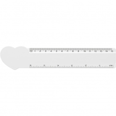 Logo trade promotional giveaways picture of: Tait 15 cm heart-shaped recycled plastic ruler