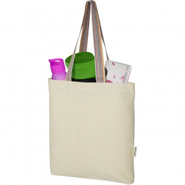 Logo trade promotional products image of: Rainbow 180 g/m² recycled cotton tote bag 5L