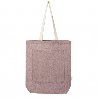 Logotrade promotional merchandise picture of: Pheebs 150 g/m² recycled cotton tote bag with front pocket 9L