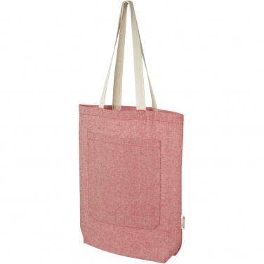 Logo trade corporate gifts picture of: Pheebs 150 g/m² recycled cotton tote bag with front pocket 9L