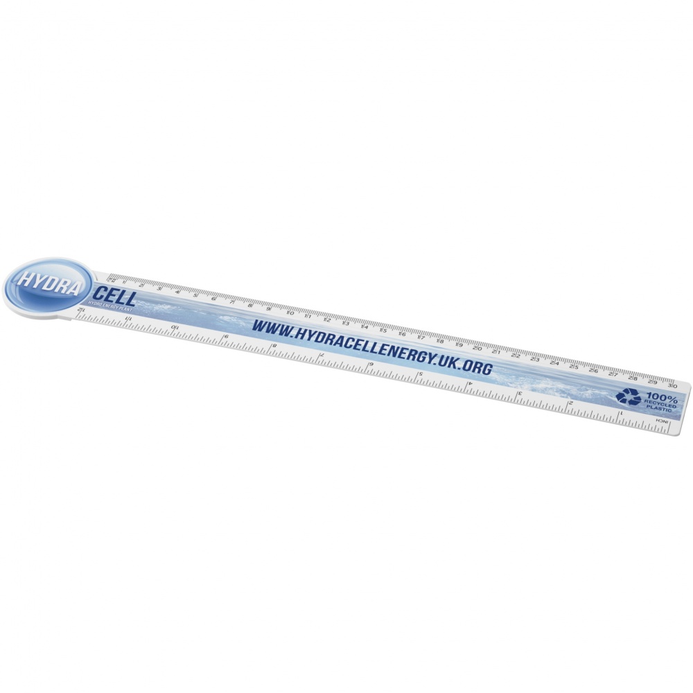 Logotrade advertising products photo of: Tait 30cm circle-shaped recycled plastic ruler