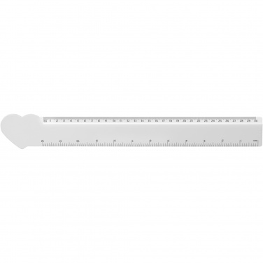 Logo trade promotional products image of: Tait 30cm heart-shaped recycled plastic ruler