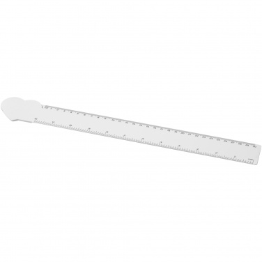 Logotrade promotional gift image of: Tait 30cm heart-shaped recycled plastic ruler