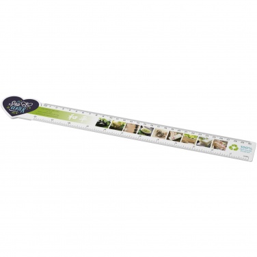 Logo trade advertising products image of: Tait 30cm heart-shaped recycled plastic ruler