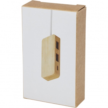 Logo trade corporate gifts picture of: Tapas bamboo USB hub