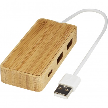 Logotrade promotional giveaways photo of: Tapas bamboo USB hub