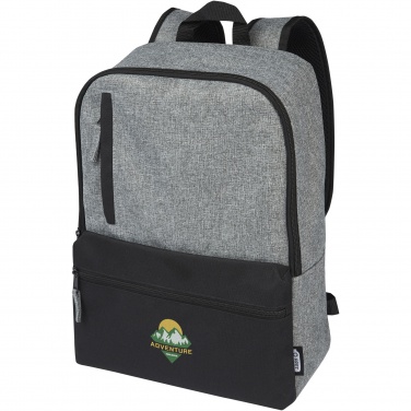 Logo trade promotional merchandise image of: Reclaim 15" GRS recycled two-tone laptop backpack 14L