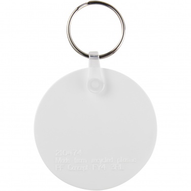 Logo trade advertising products image of: Tait circle-shaped recycled keychain