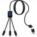 SCX.design C28 5-in-1 extended charging cable, Blue / Solid black