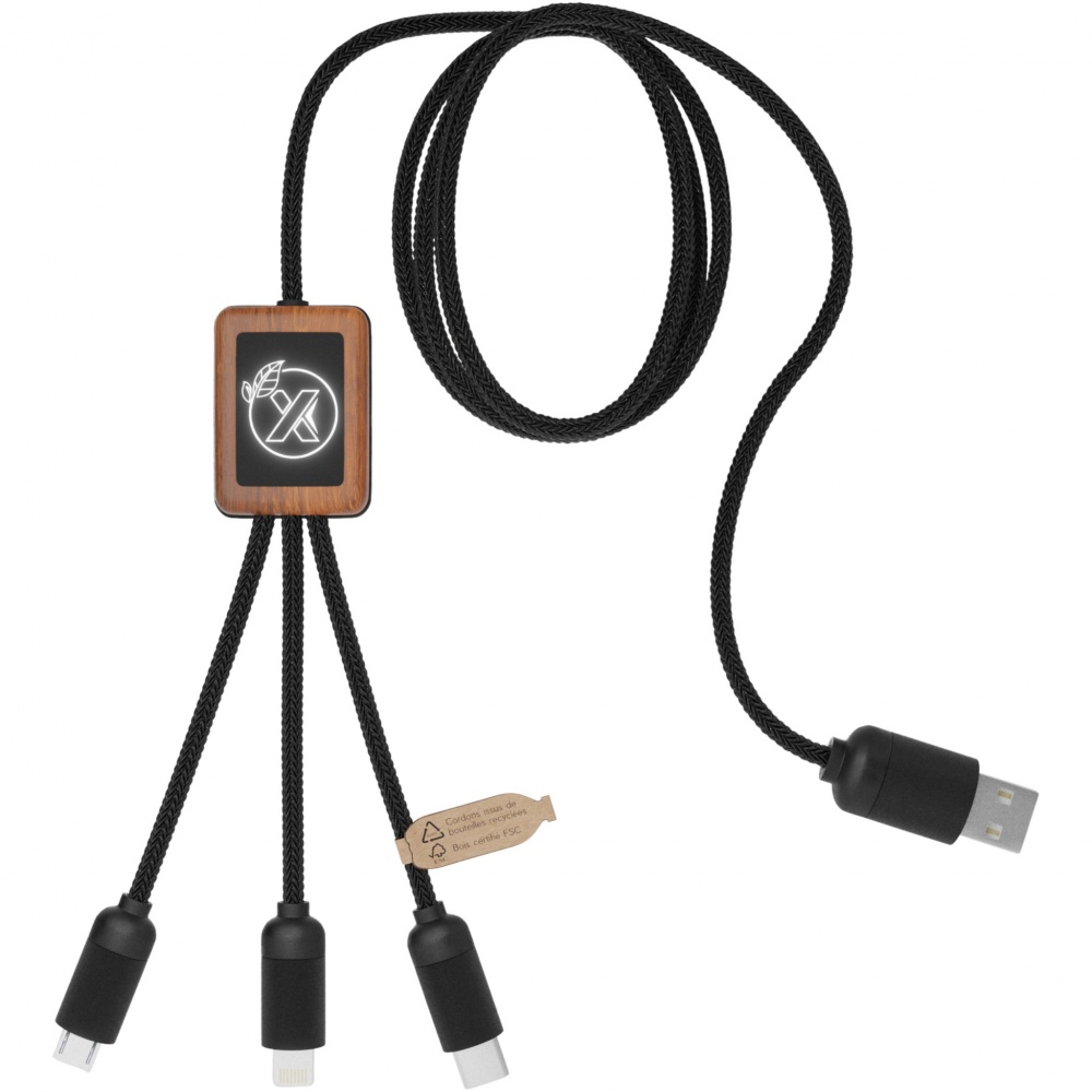 Logotrade promotional item picture of: SCX.design C29 3-in-1 bamboo cable