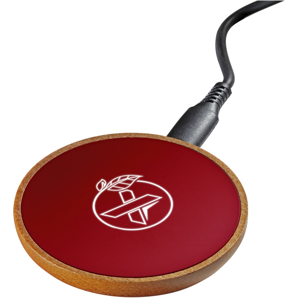 Logo trade promotional products picture of: SCX.design W13 10W wooden wireless charging station