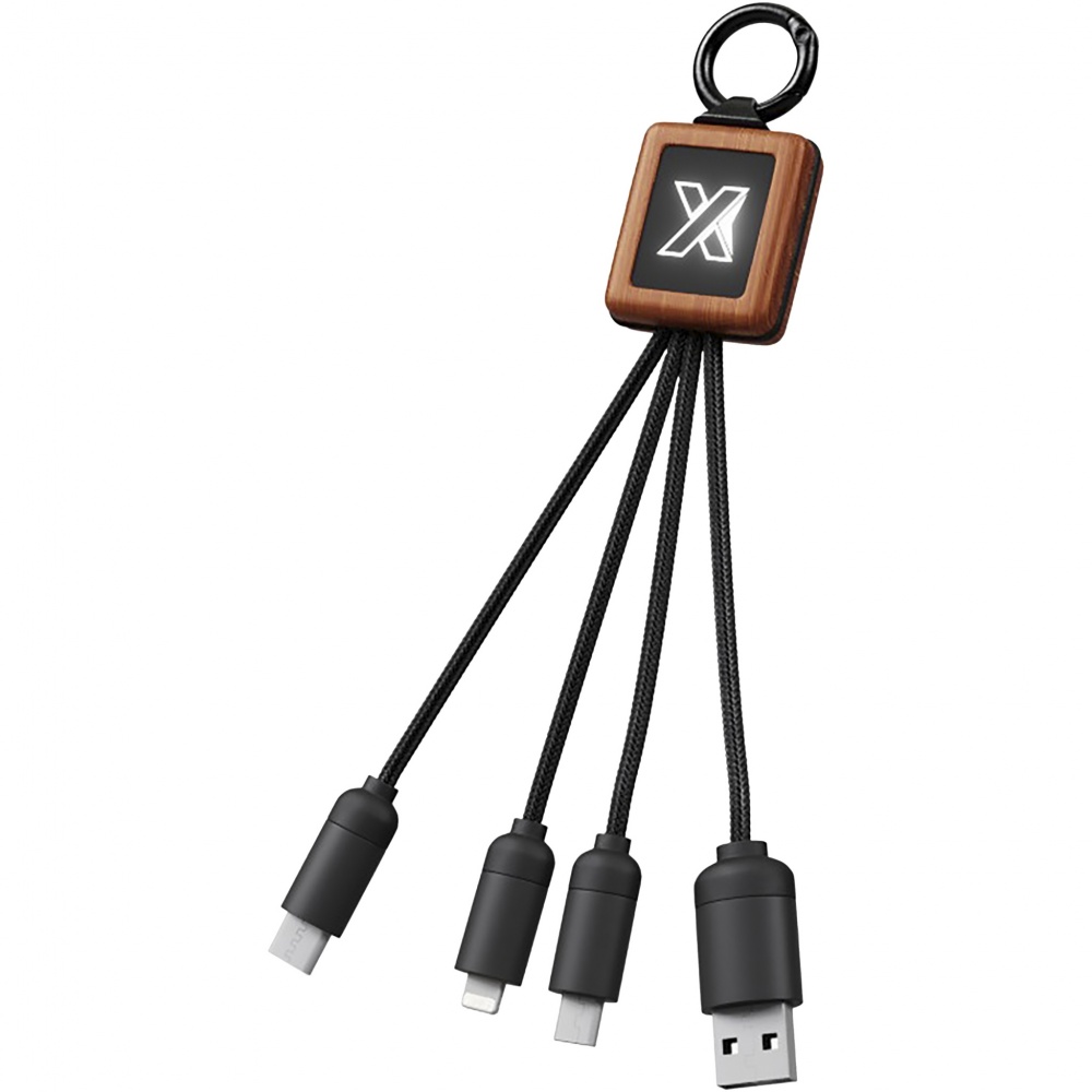 Logo trade advertising products picture of: SCX.design C19 wooden easy to use cable