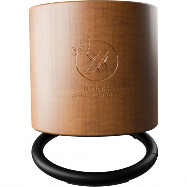 Logo trade promotional giveaways picture of: SCX.design S27 3W wooden ring speaker