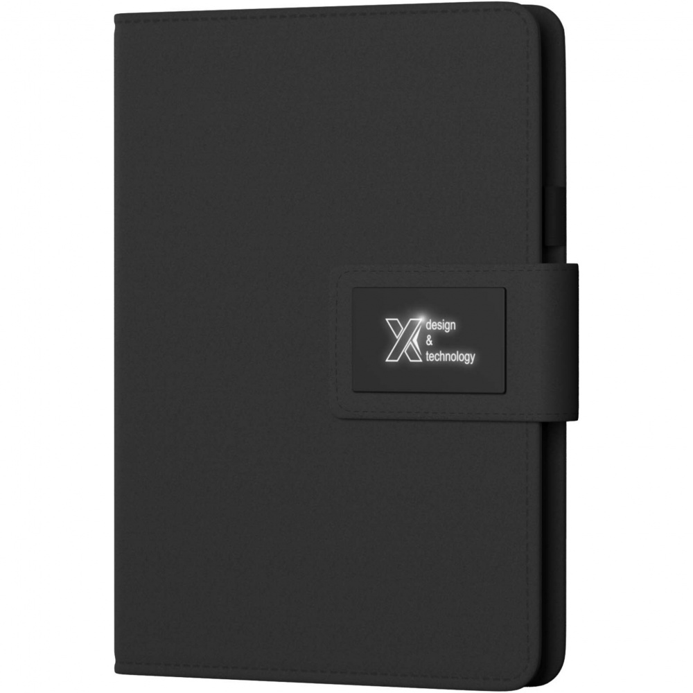 Logo trade promotional gifts image of: SCX.design O16 A5 light-up notebook power bank