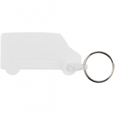 Logo trade promotional merchandise image of: Tait van-shaped recycled keychain