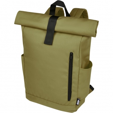 Logo trade corporate gift photo of: Byron 15.6" GRS RPET roll-top backpack 18L