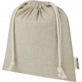 Pheebs 150 g/m² GRS recycled cotton gift bag medium 1.5L, Heather natural