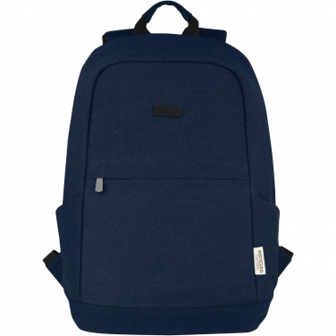 Logo trade promotional gifts image of: Joey 15.6" GRS recycled canvas anti-theft laptop backpack 18L