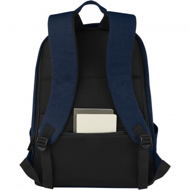 Logo trade corporate gift photo of: Joey 15.6" GRS recycled canvas anti-theft laptop backpack 18L