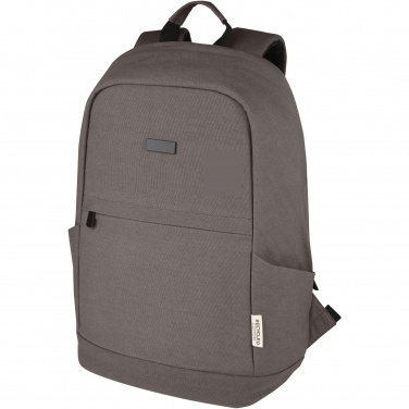 Logo trade corporate gifts image of: Joey 15.6" GRS recycled canvas anti-theft laptop backpack 18L