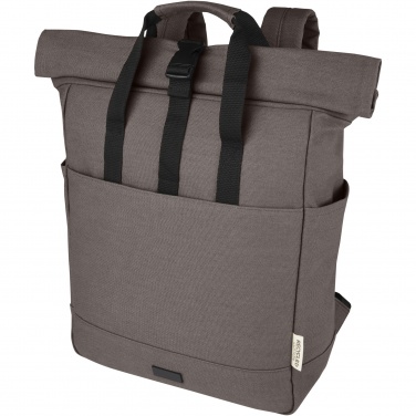 Logotrade promotional giveaway picture of: Joey 15” GRS recycled canvas rolltop laptop backpack 15L